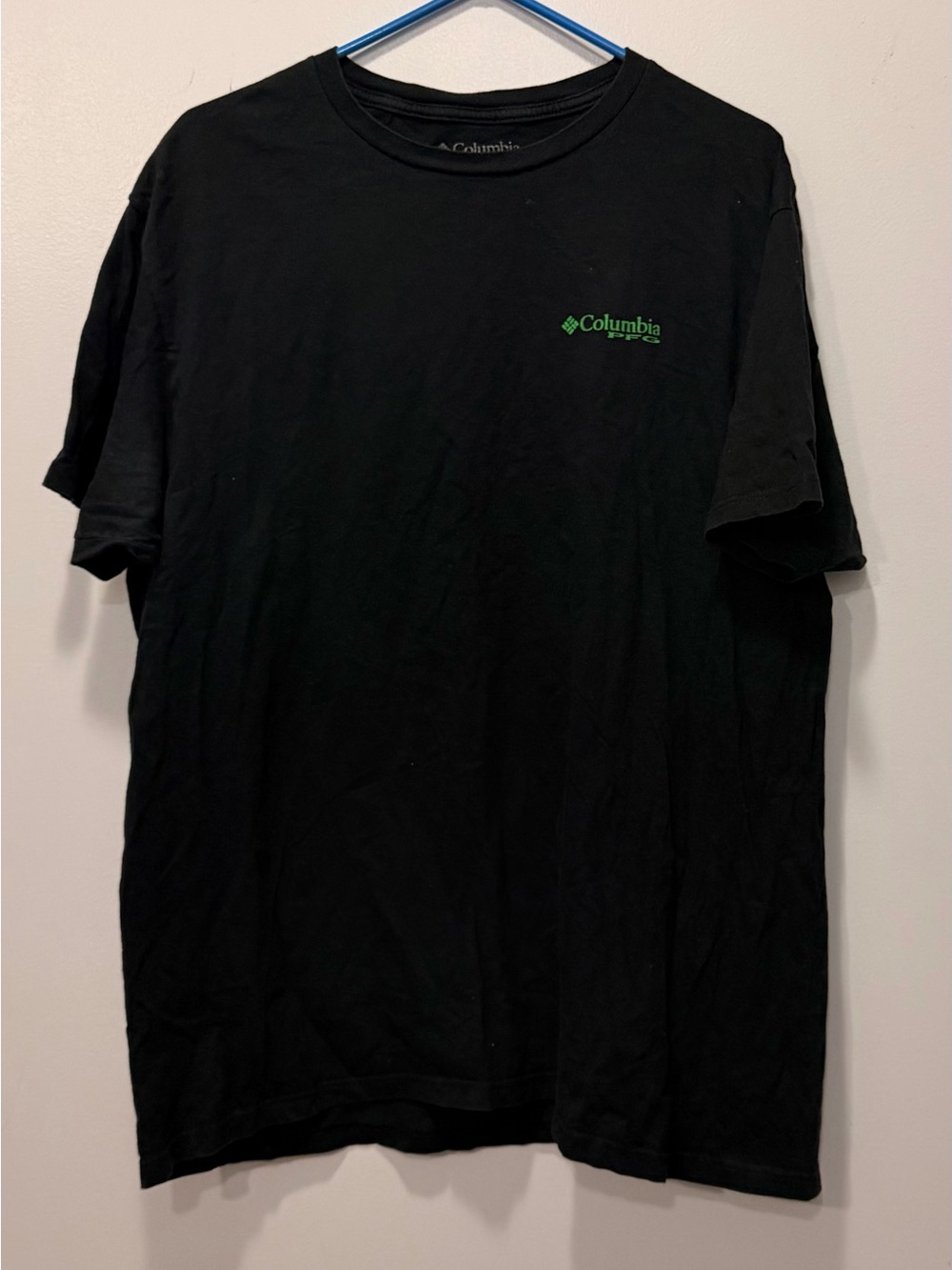 Columbia Black Short-Sleeve Tee with Green Logo